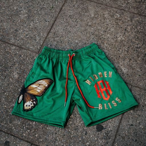 "Transformation" Mesh Shorts - Green