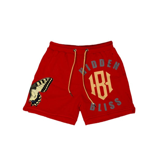 "Transformation" Mesh Shorts - Red